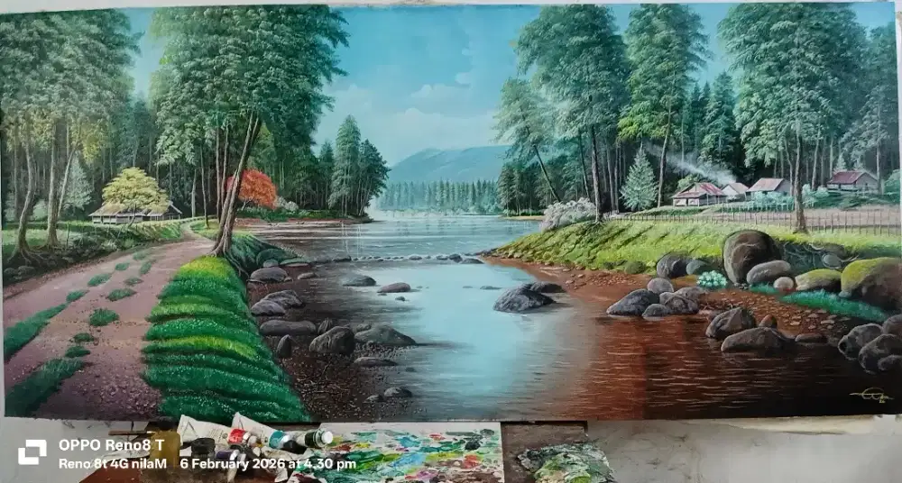 Lukisan asli Alam Sungai