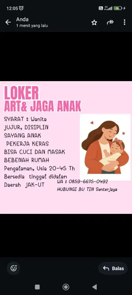 LOKER ART & Jaga anak