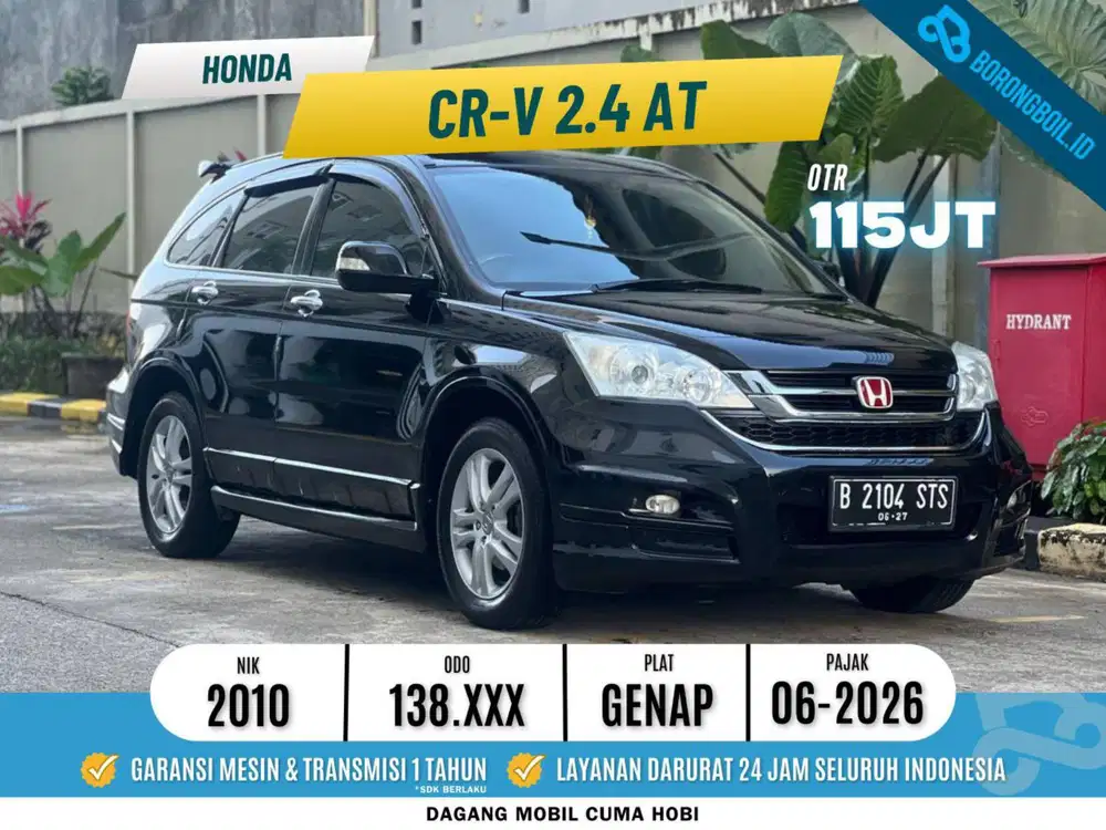 TDP 8 Juta ! Honda CRV 2.4 AT 2010 Hitam 2011