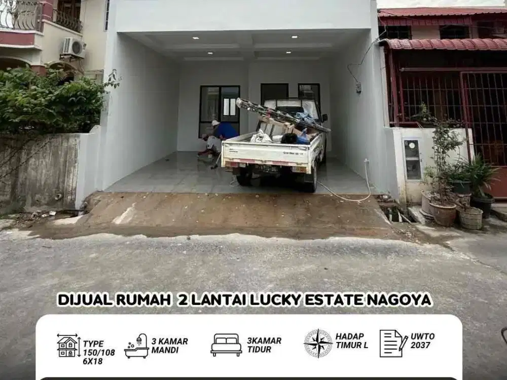 dijual rumah baru nagoya lucky estate