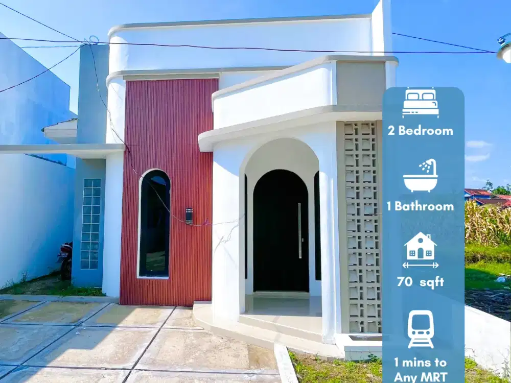 Dijual Rumah Murah Modern Ala Khas Industrial Tropis, 299 Juta!