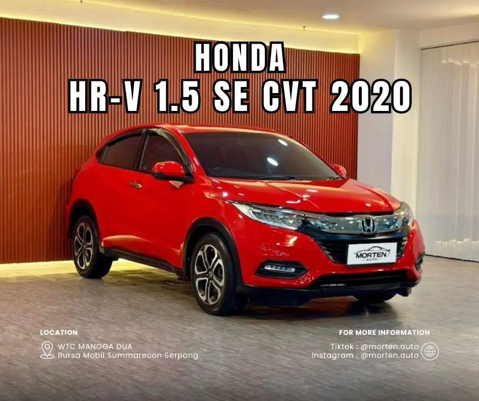 Honda HR-V 1.5 SE CVT 2020 Odo 40 Ribu Record Antik Bergaransi 2 Tahun