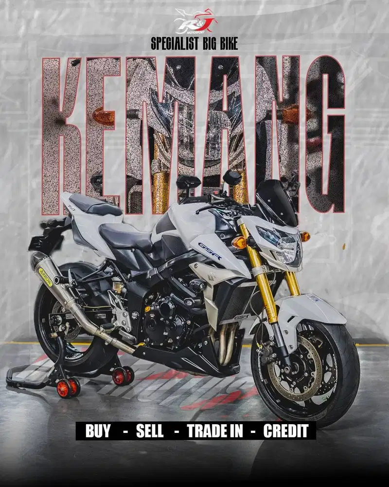 Full Paper SUZUKI GSR 750 White NIK 2011 Pajak 06.2026 Kenalpot Arrow