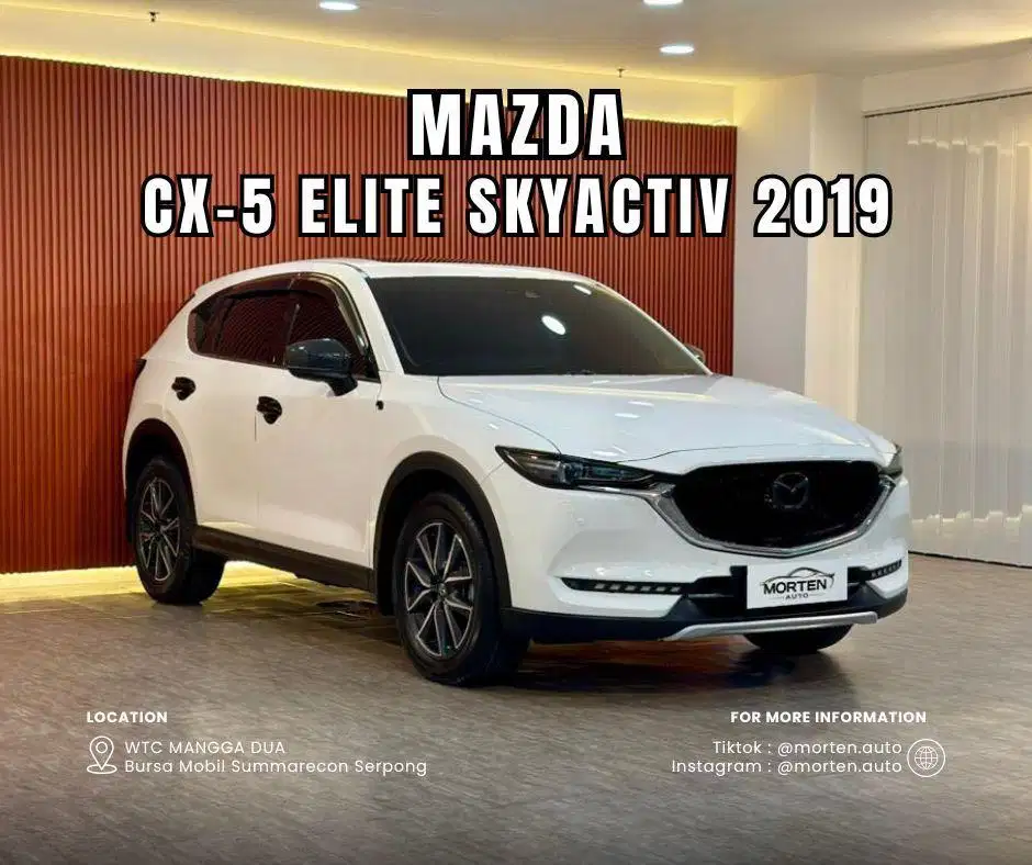 Mazda CX-5 Elite Skyactiv 2019 Odo 55 Ribu Record Antik Bergaransi