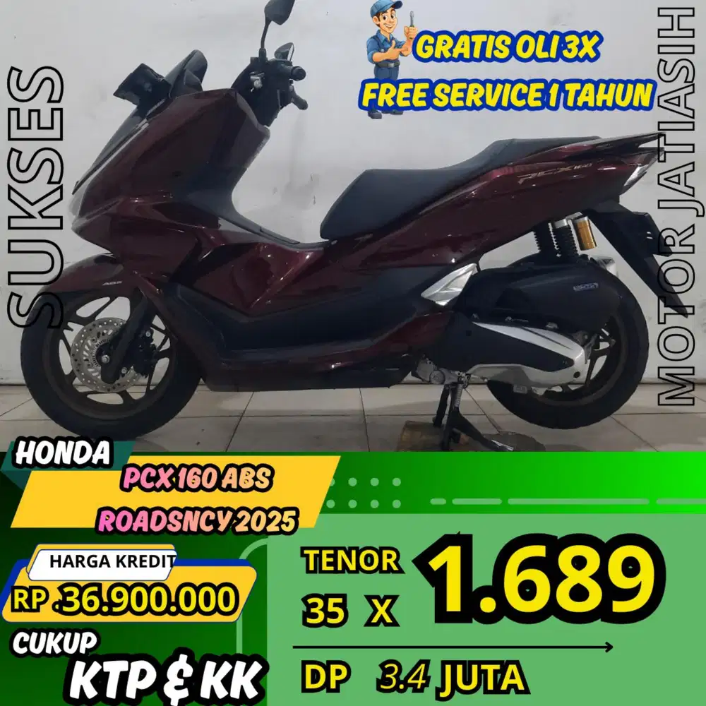 PROMO SPESIAL HONDA PCX 160 ABS ROADSCNY 2025 DP CUMA 3.4 SYRT KTP&KK