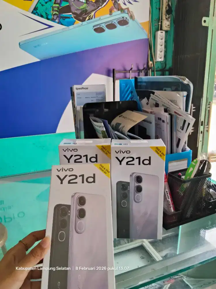 Vivo y21D ram 6+6/256gb garansi resmi, barang baru , promo murah