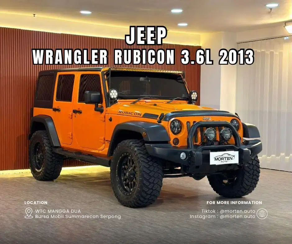 Jeep Wrangler Rubicon 3.6L 2013 Odo 62 Ribu Record Bergaransi 1 Tahun