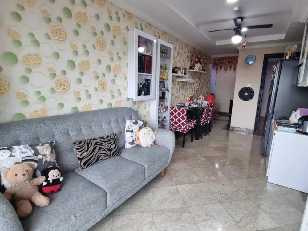 Dijual Murah Apartemen 3 BR FULL FURNISHED DI Riverside Muara Karang