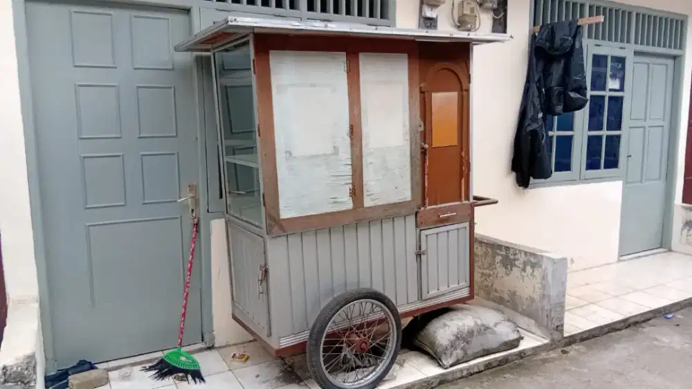 jual cepat gerobak dagang alumunium