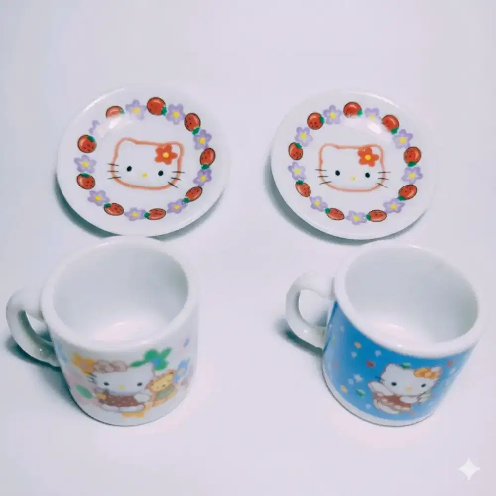 CANGKIR MINI KERAMIK HELLO KITTY COCOK UNTUK PAJANGAN