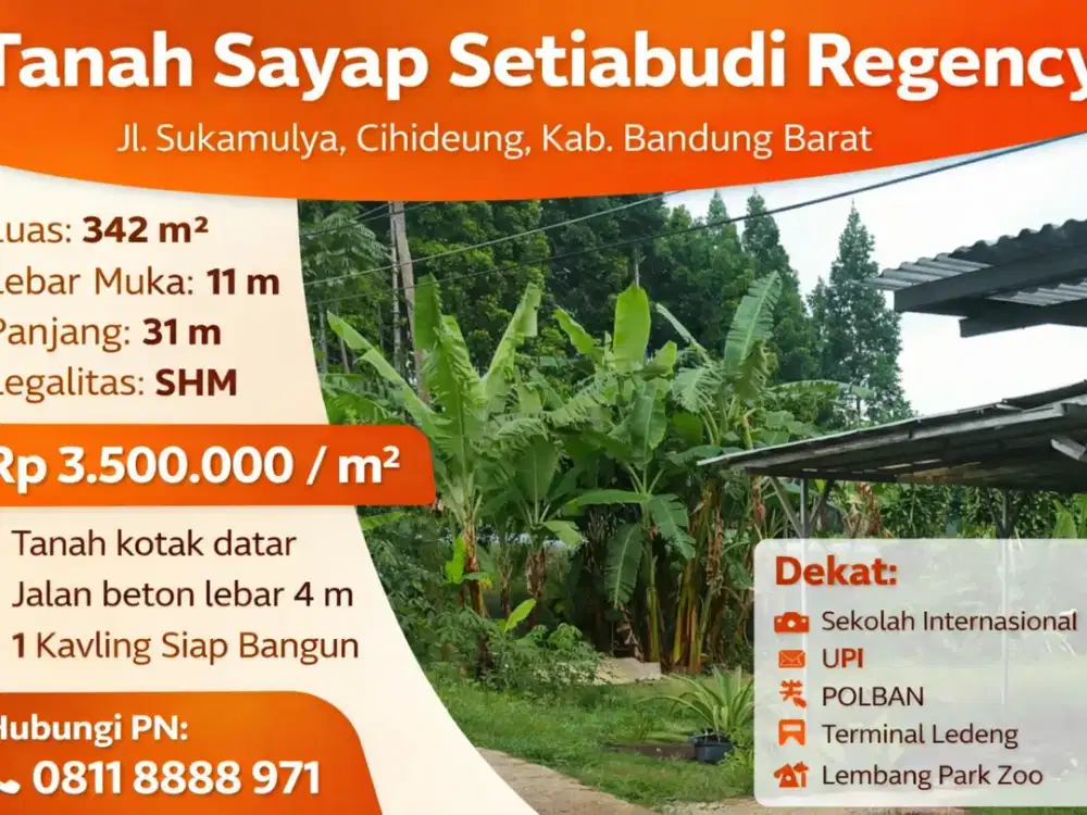 Kesempatan Emas! Tanah 342 m² Area Berkembang Cihideung