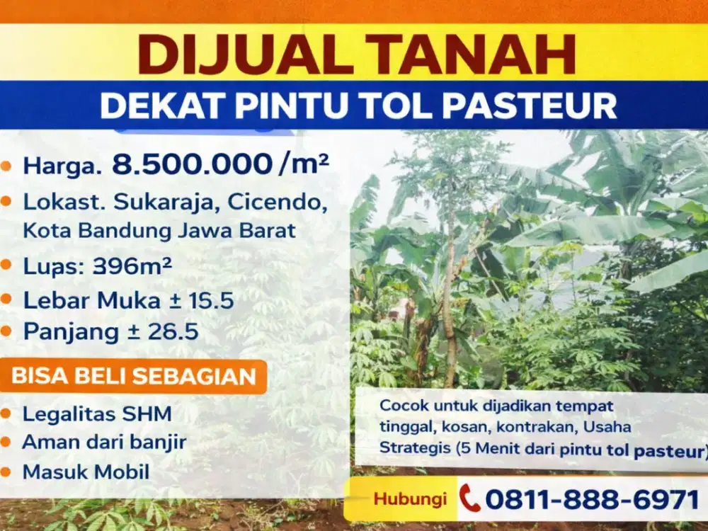 Tanah ideal untuk pengembangan properti di kawasan strategis Bandung