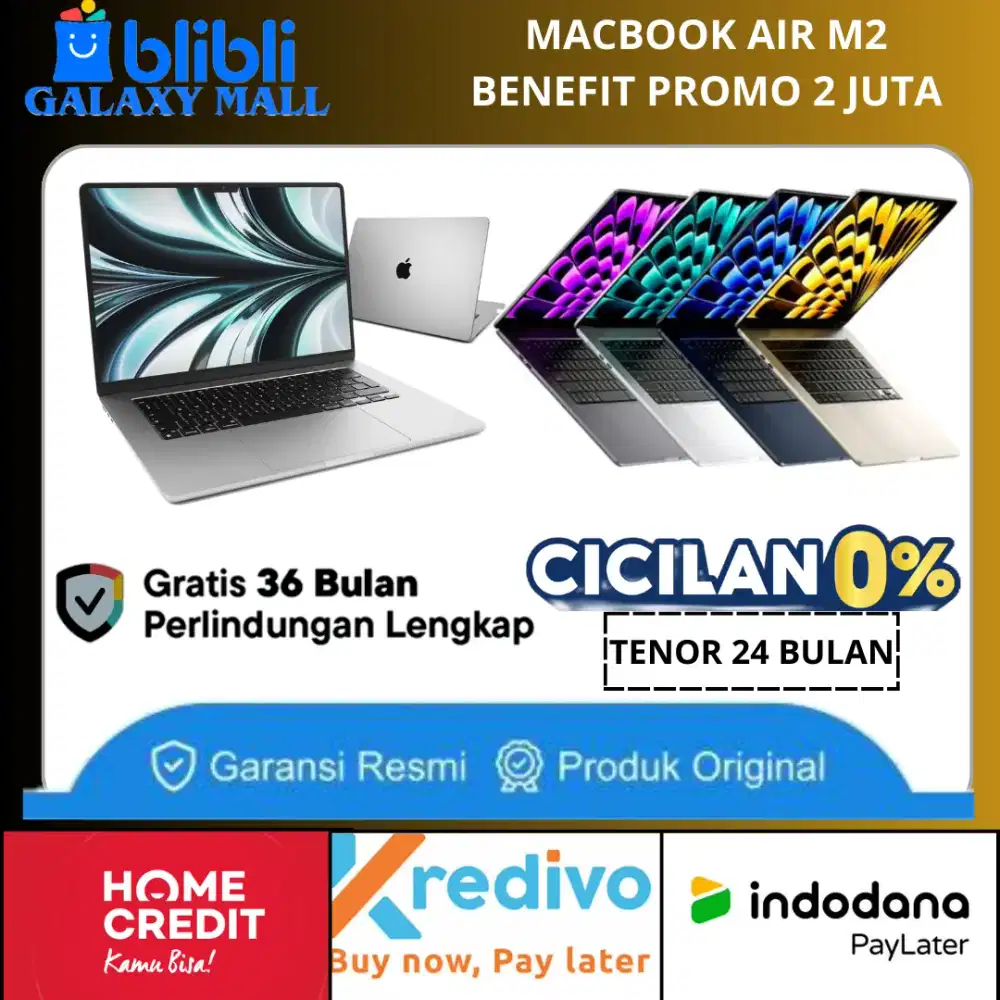 Macbook Air M2 Ram 16 Rom 256 Bergaransi 3 Tahun