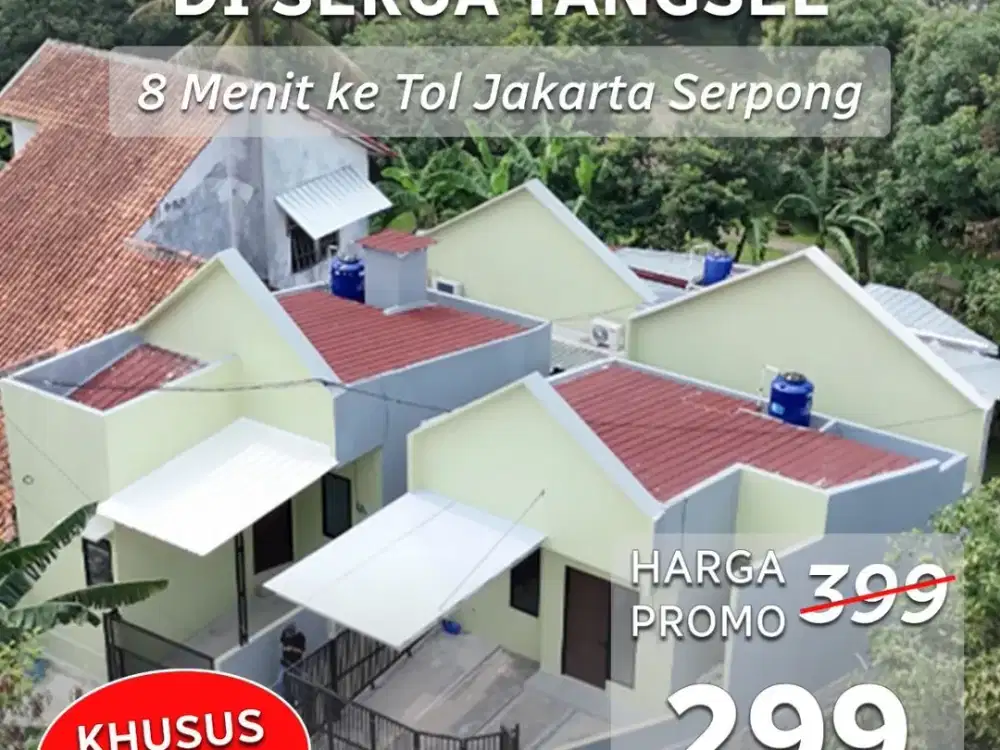 Rumah siap huni 299jt di komplek sarua makmur tangsel