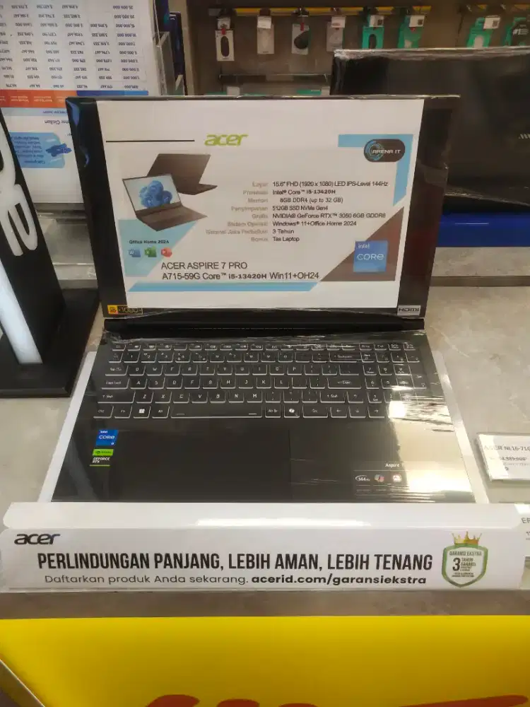 Laptop Acer Aspire 7 Pro Rtx 3050 6GB, Bisa Cicilan Pakai Homecredit