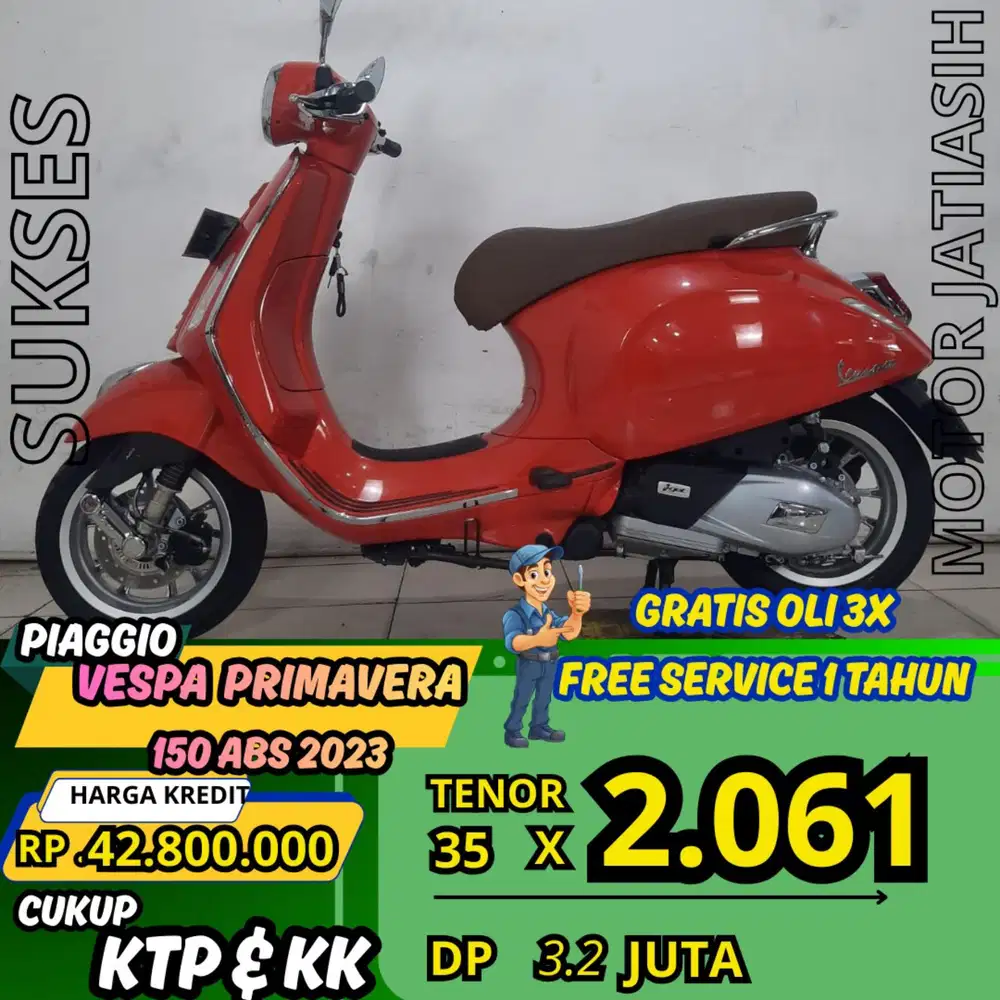 PROMO SPESIAL VESPA PRIMAVERA 150ABS 2023 KM RENDAH SYARAT KTP&KK