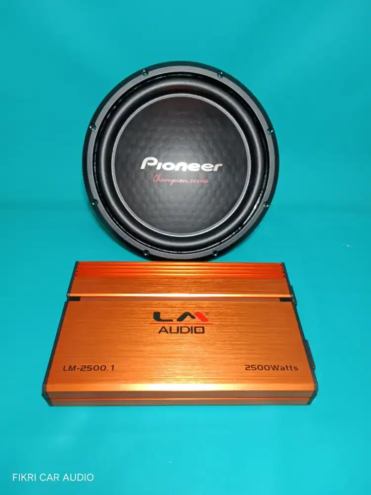 Ples Pasang Power Monoblok LM LM-2500.1 & Subwoofer PIONEER TS-W312D4