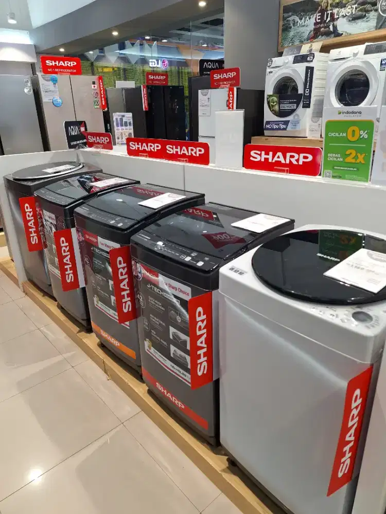 PROMO CREDIT MESIN CUCI SHARP BUKAAN ATAS 9KG NO DP