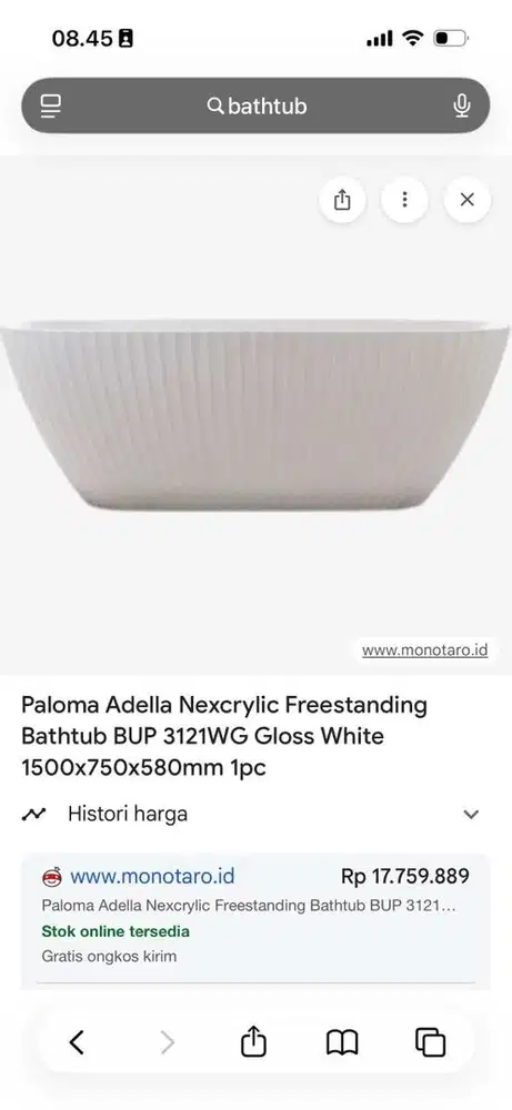 Bathup baru brand paloma