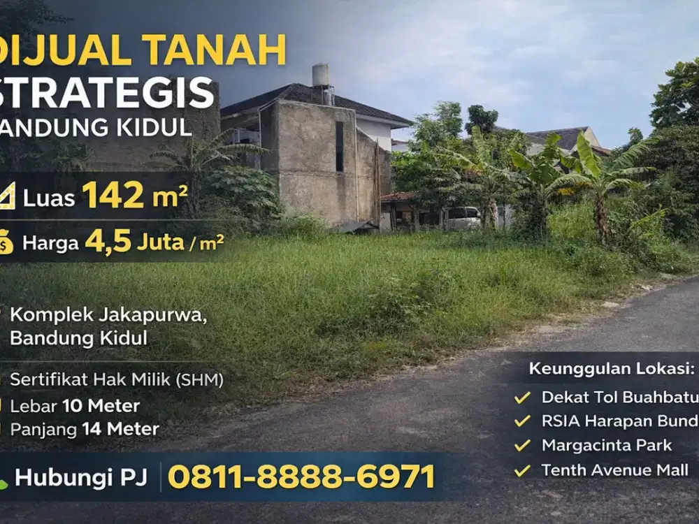 Tanah Strategis Lingkungan Siap Huni di Komplek Jakapurwa