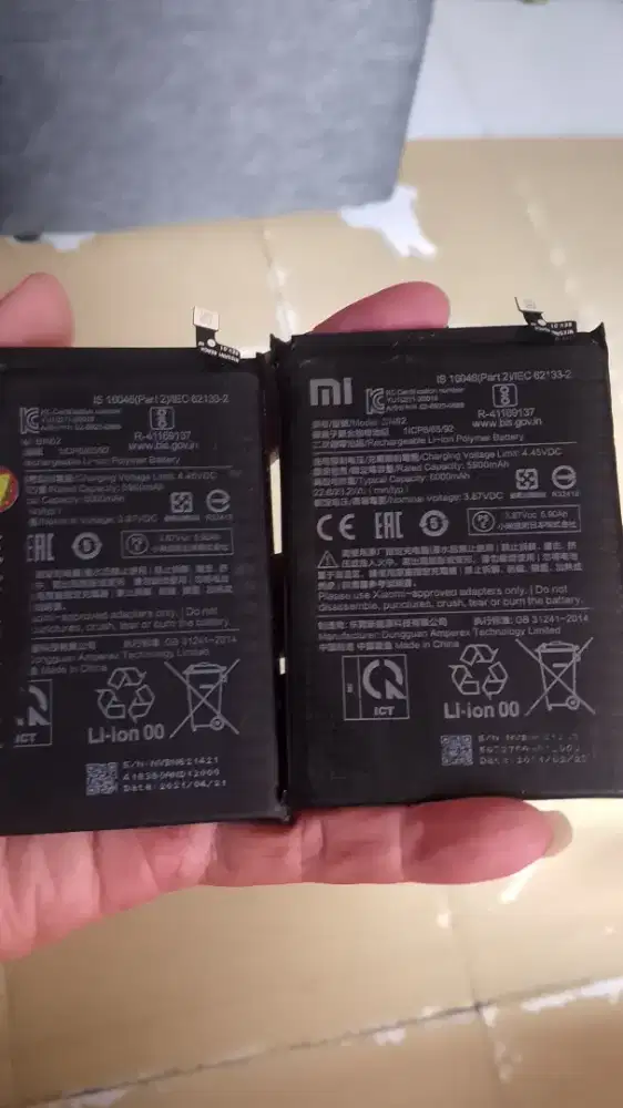 Batre bn62 asli copotan redmi 9t/m3 minus.