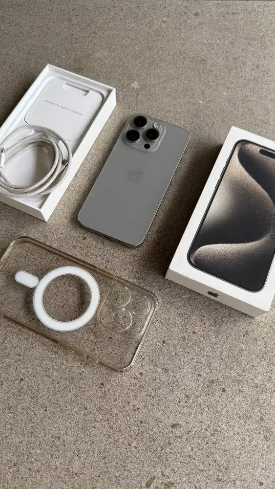 iPhone 15 Pro 512GB Natural Titanium BH 82% Ex Inter Fullset ori