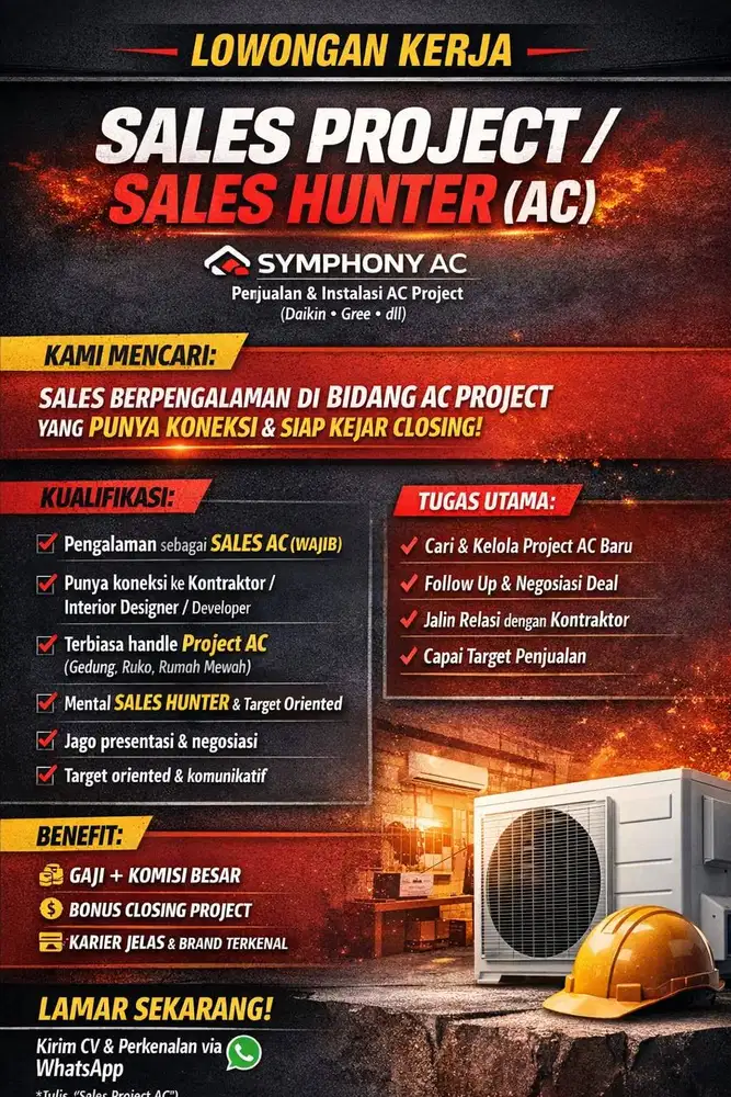 LOWONGAN KERJA SALES PROJECT AC