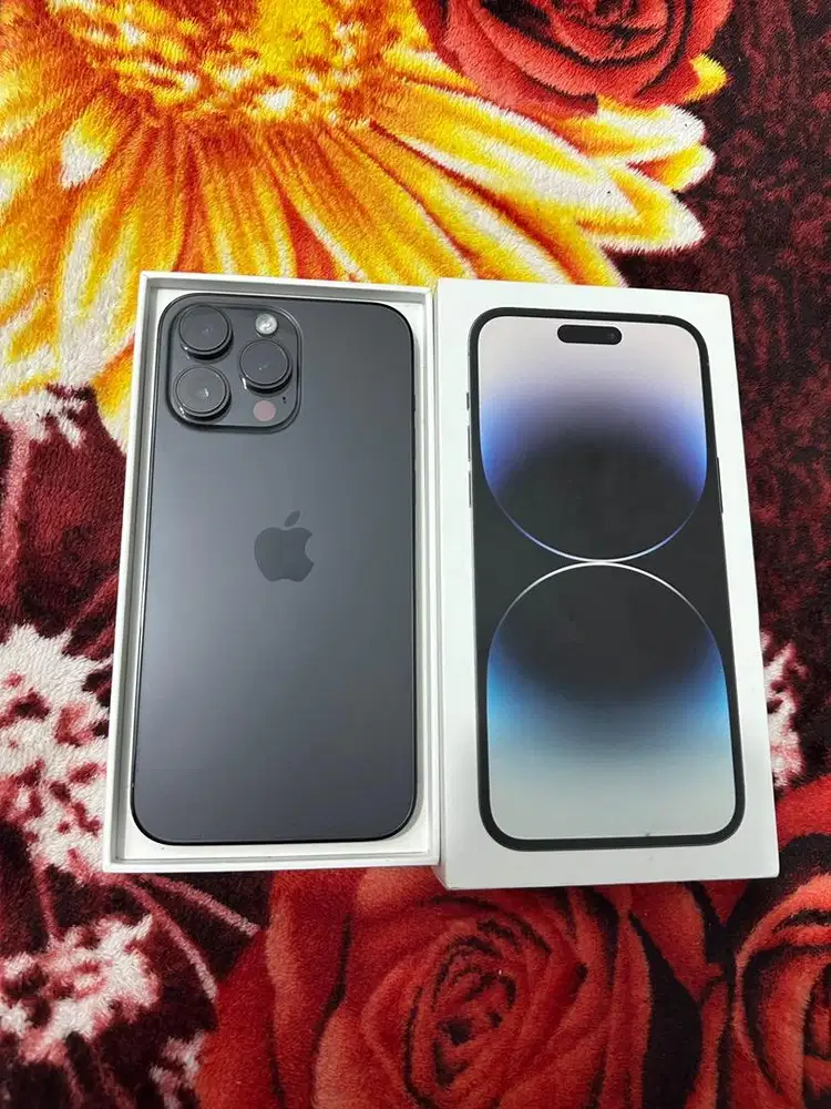 iPhone 14 pro max 256gb black Garansi iBox fullset Ori