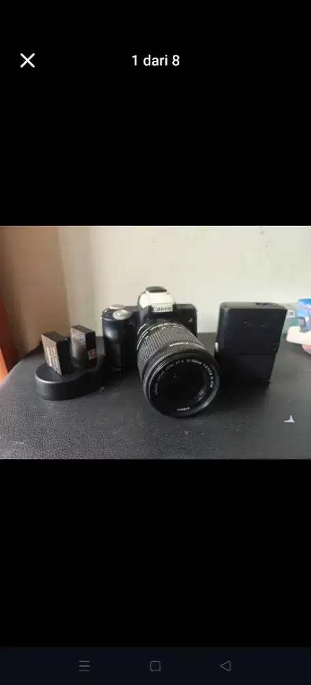 Canonm50 lensa18-55mm plus adaptor viltrox minus tombol Shutter