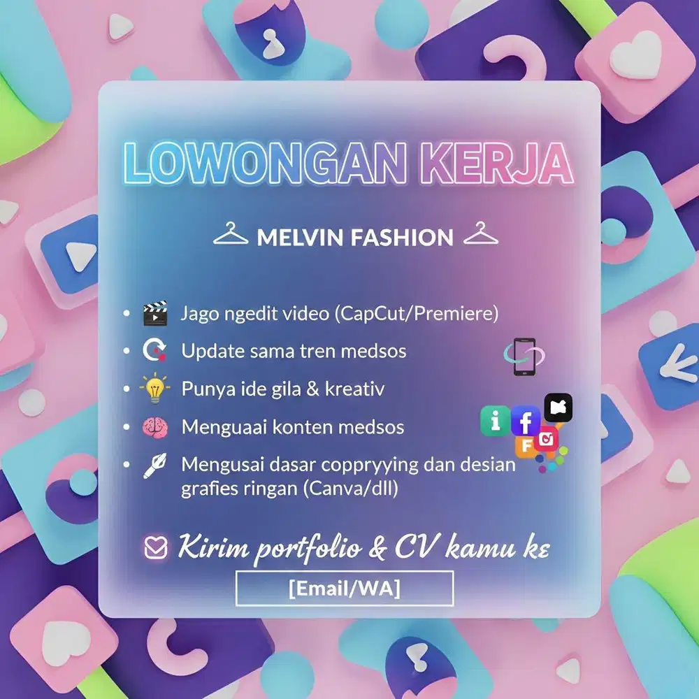 DIBUTUHKAN SEGERA CONTENT CREATOR
