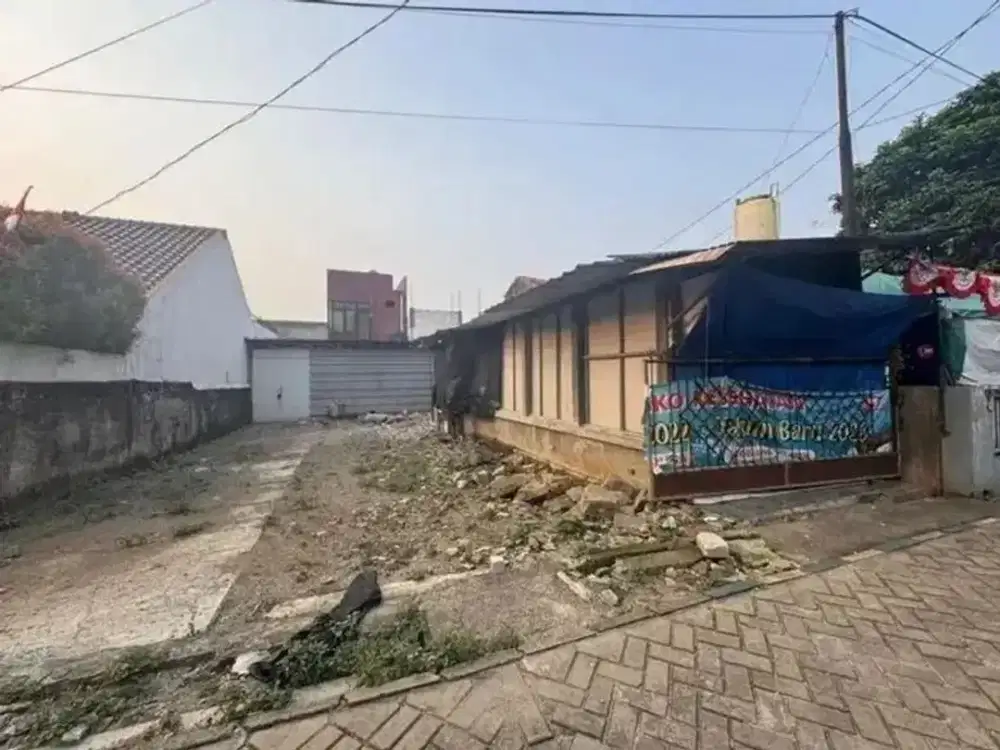 Jual tanah dan bangunan gudang Jalan tpu parakan kavling pdk pondok benda pamulang