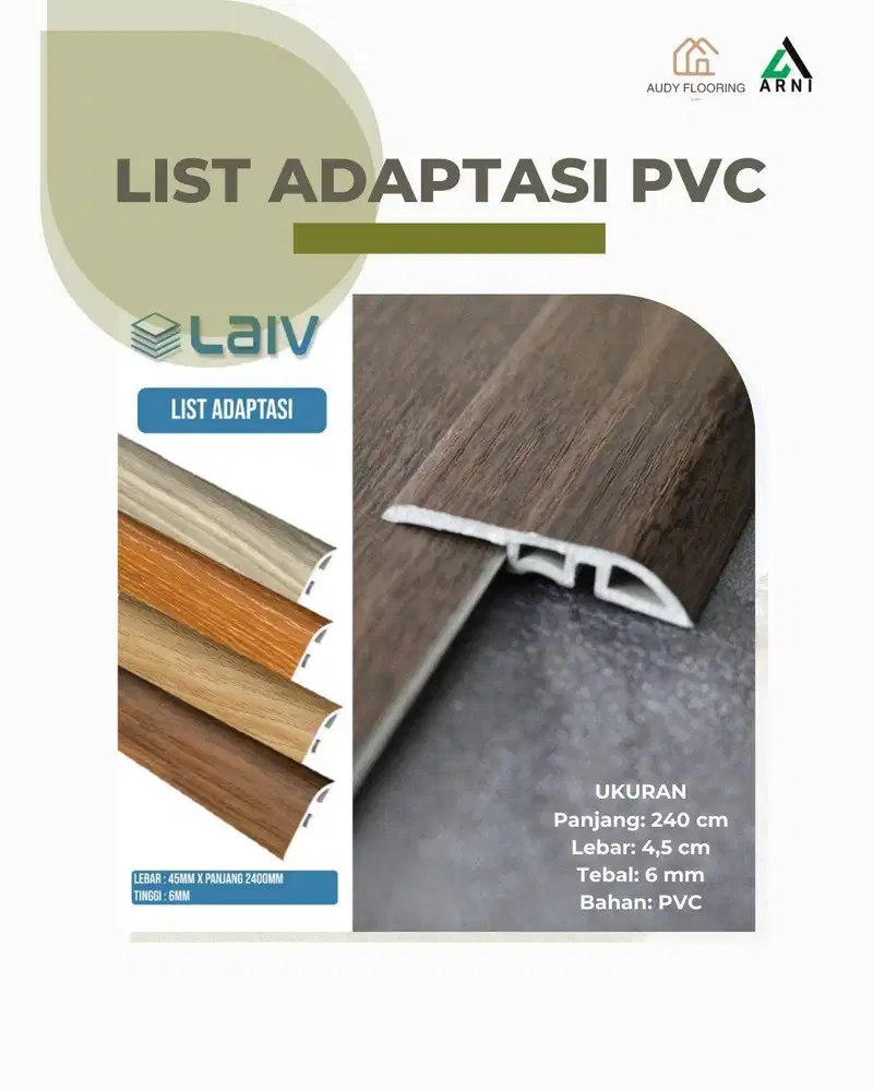 List Adaptasi SPC LAIV panjang @2,4m per batang | List Pintu Lantai SP