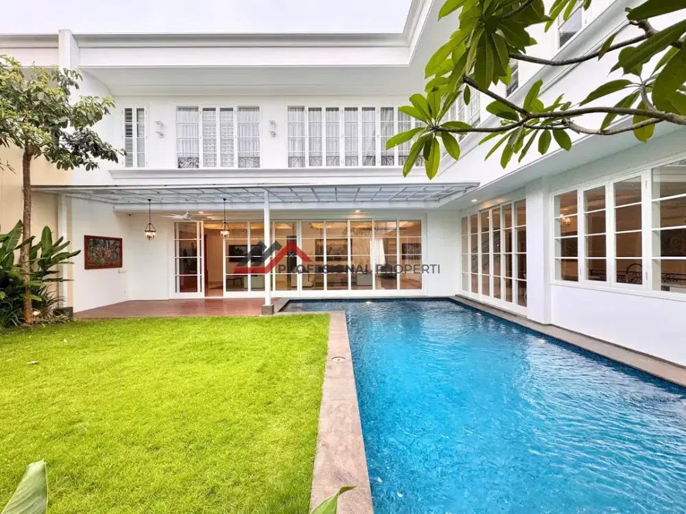 Luxurious Brand New House Full Furnished Desain American Classic at Kemang, Jakarta Selatan