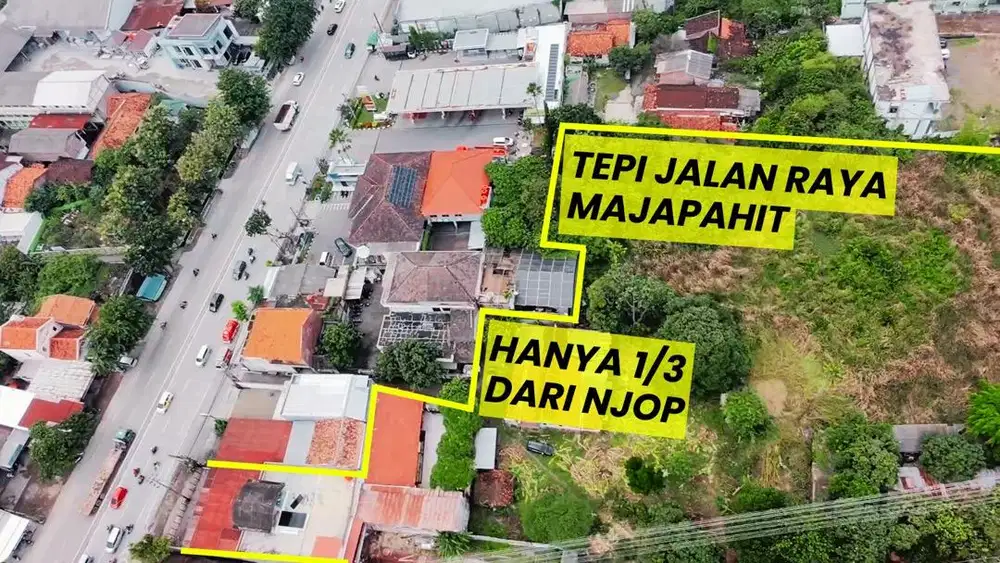 Luas 7252 Nempel Raya Majapahit Semarang. Dijual 1/3 NJOP.