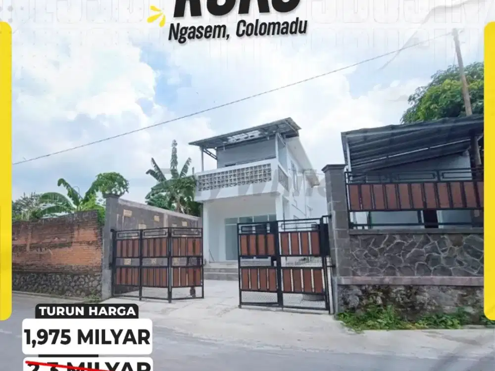 Di Jual Ruko + Gudang Di Ngasem, Colomadu, Karanganyar