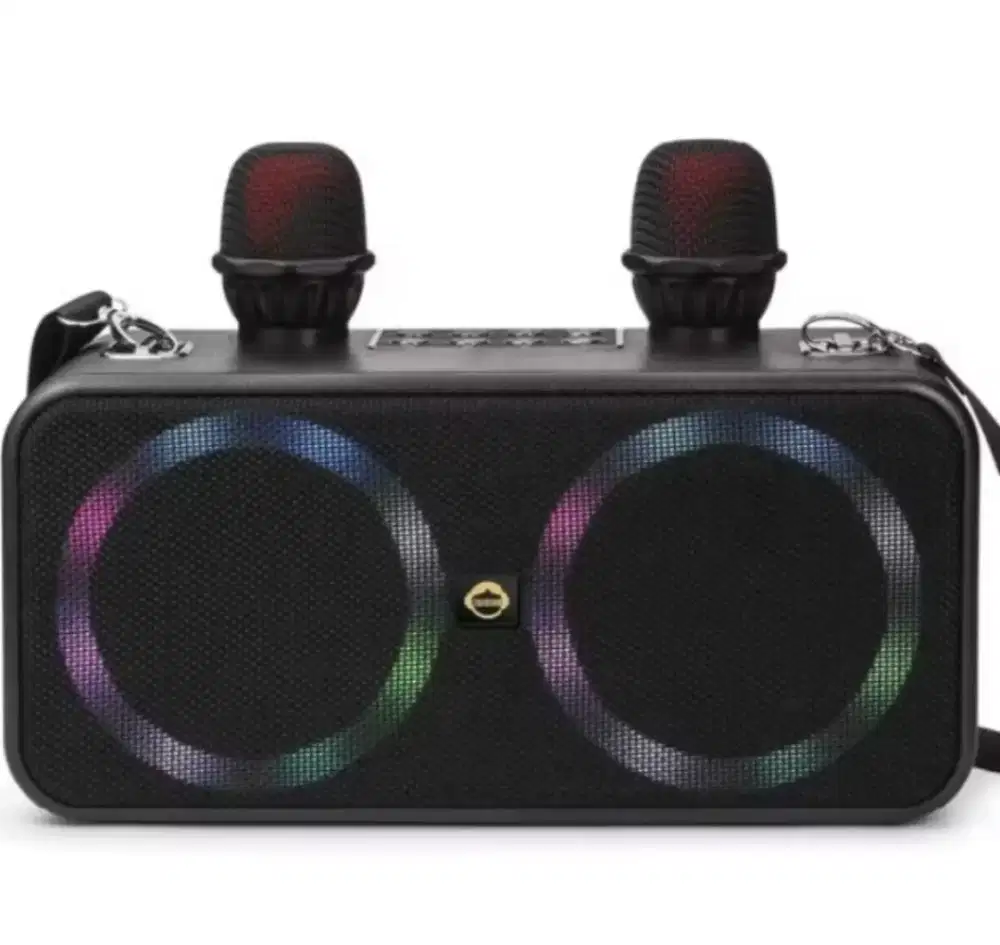 Speaker bt karaoke lengkap 2mic wireless