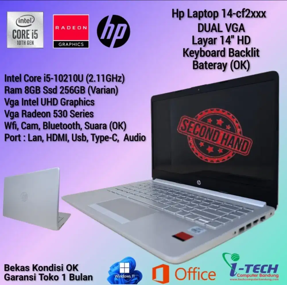Laptop Hp 14-cf2xxx Dual Vga Keyboard Backlit