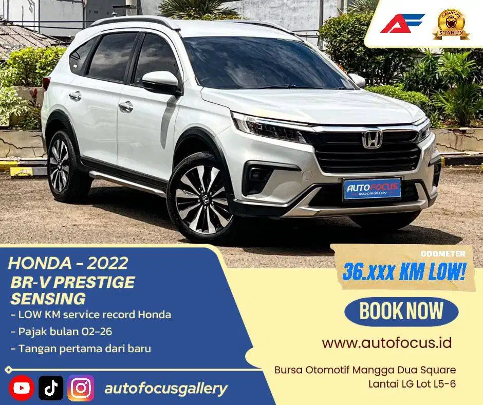 BERGARANSI - Honda New BRV Prestige 1.5 Sensing 2022