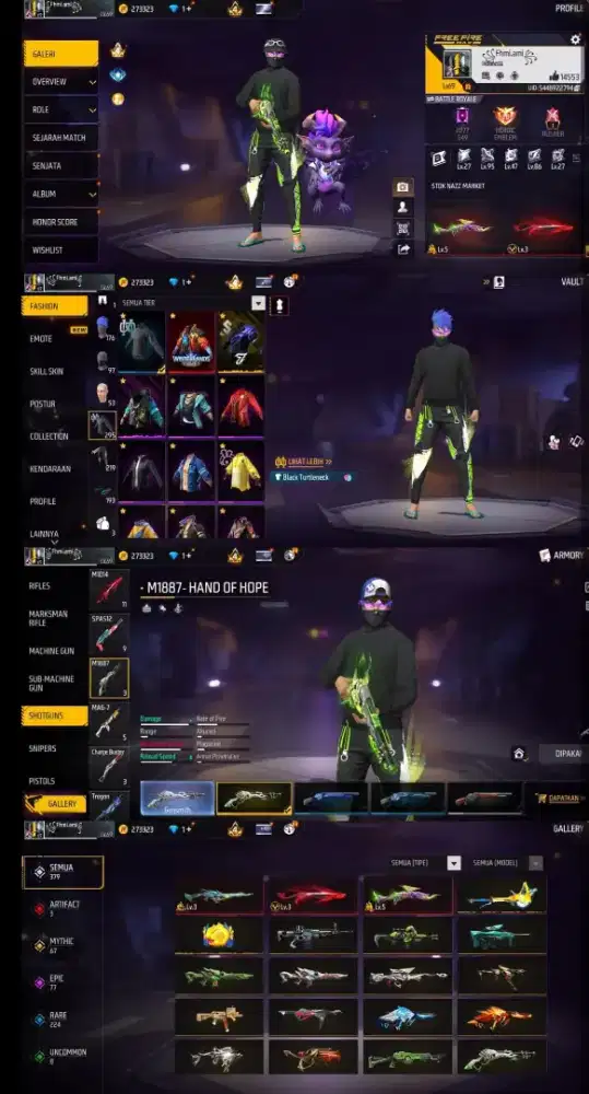 Jual akun ff ini aman dan amanah