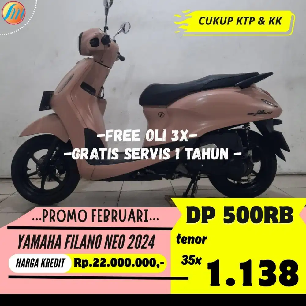 YAMAHA FILANO NEO 2024 DP HANYA 500RIBU ANGSURAN SANGAT TERJANGKAU