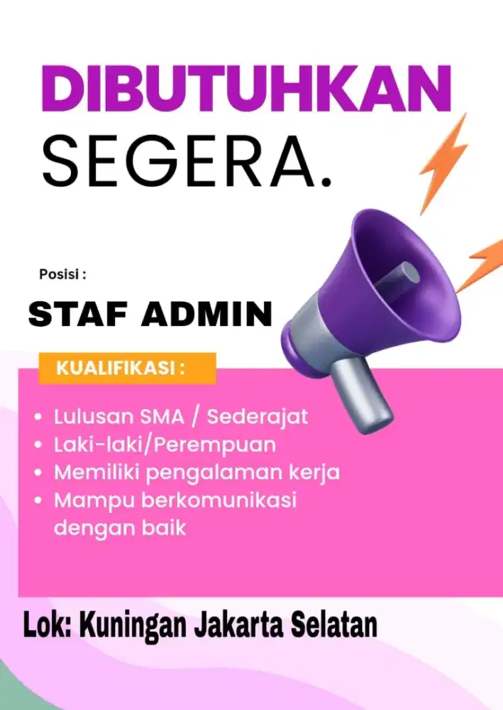 INFO LOKER JAKARTA SELATAN