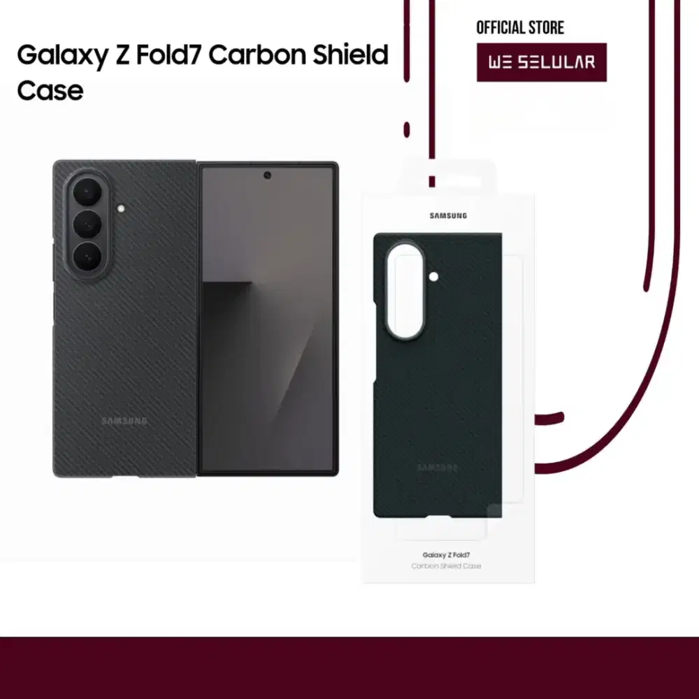 Samsung Galaxy Z Fold7 Carbon Shield Case Black Original