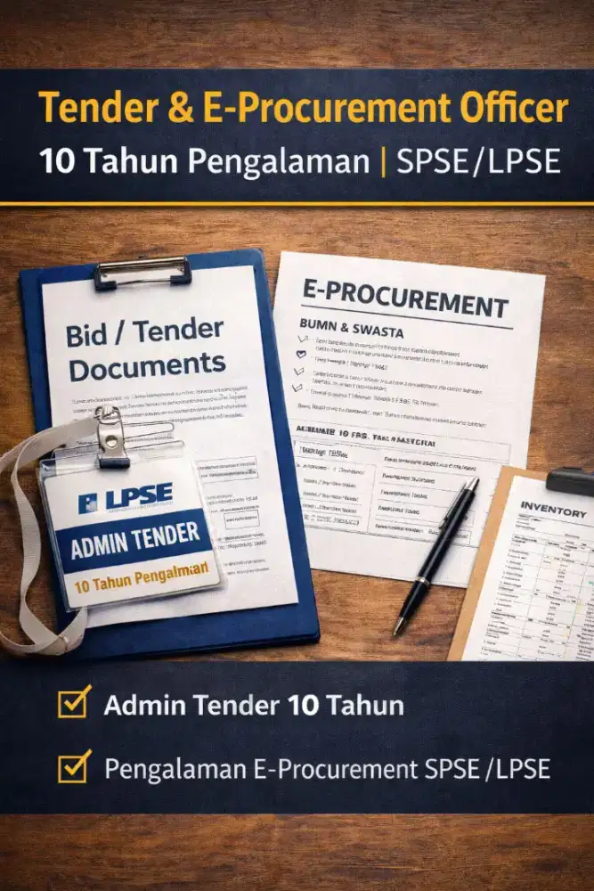 Tenaga Tender & E-Procurement - 10 Tahun Pengalaman | SPSE/LPSE