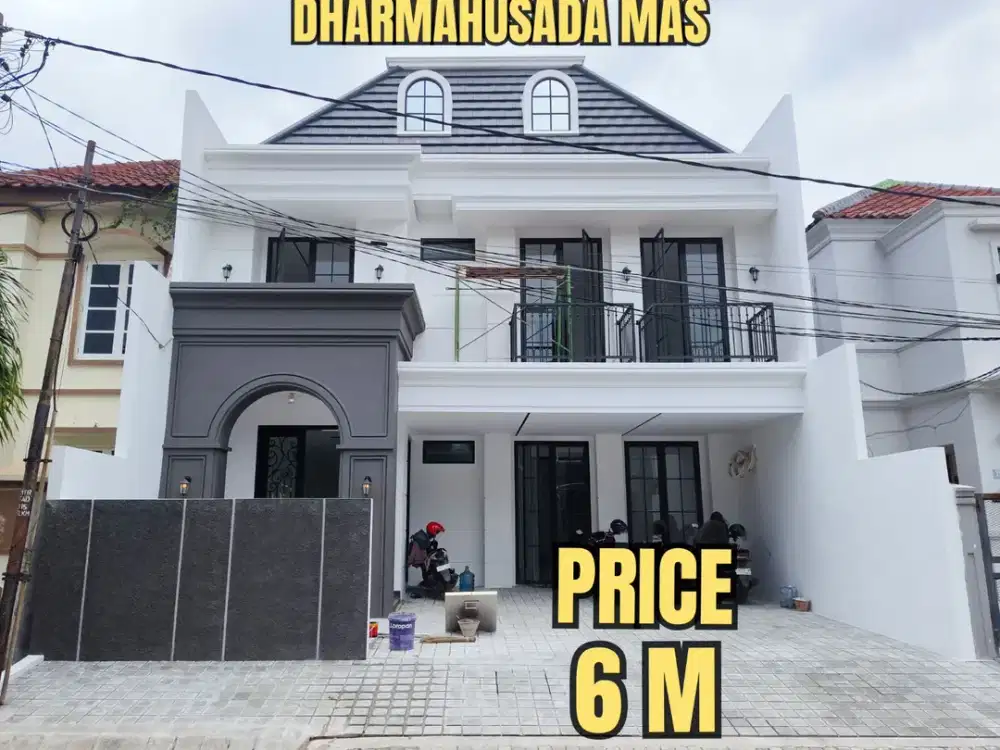 RUMAH BARU MEWAH DHARMAHUSADA MAS AMERICAN CLASSIC. DEKAT KERTAJAYA, SUTOREJO, MANYAR, GALAXY MALL, PAKUWON, ITS, UNAIR, MERR, Dsb