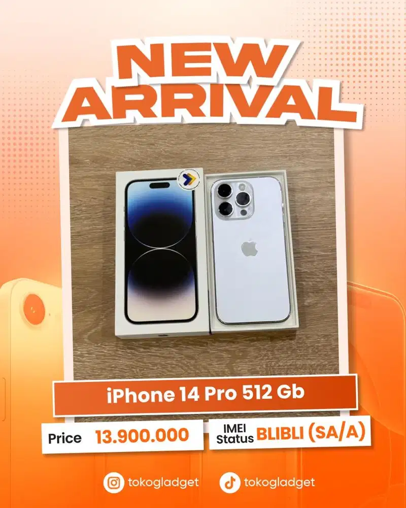 iPhone 14 Pro 512 Gb ex IBOX/BLIBLI
