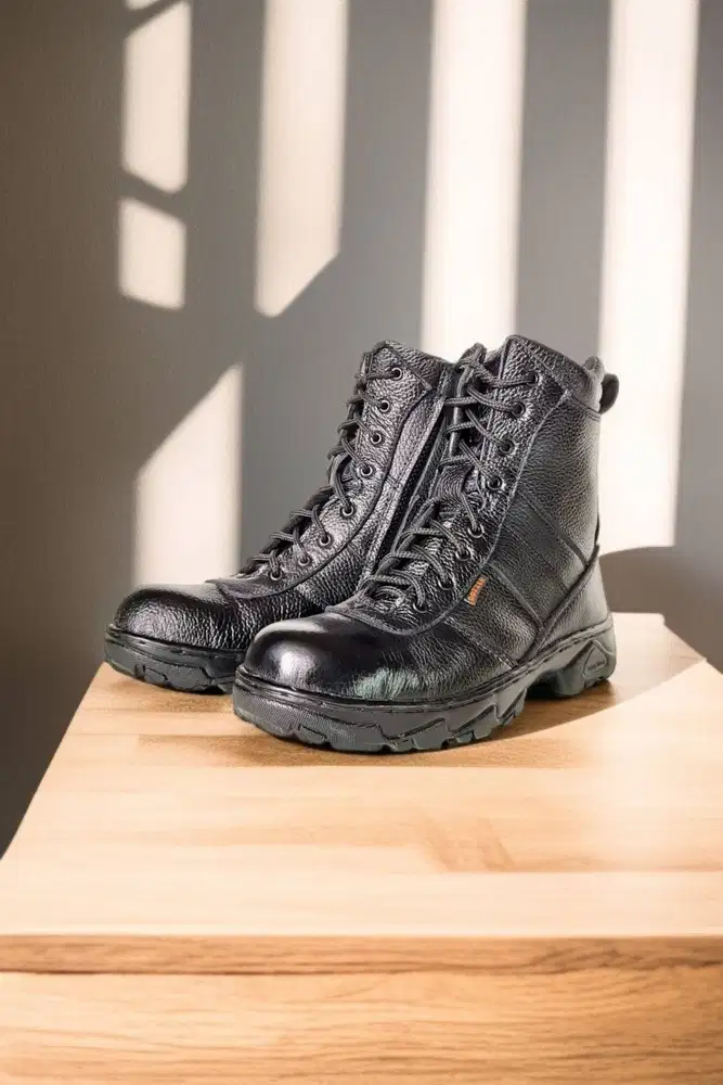 Profesional Sepatu safety pekerja konstruksi jalan Batam