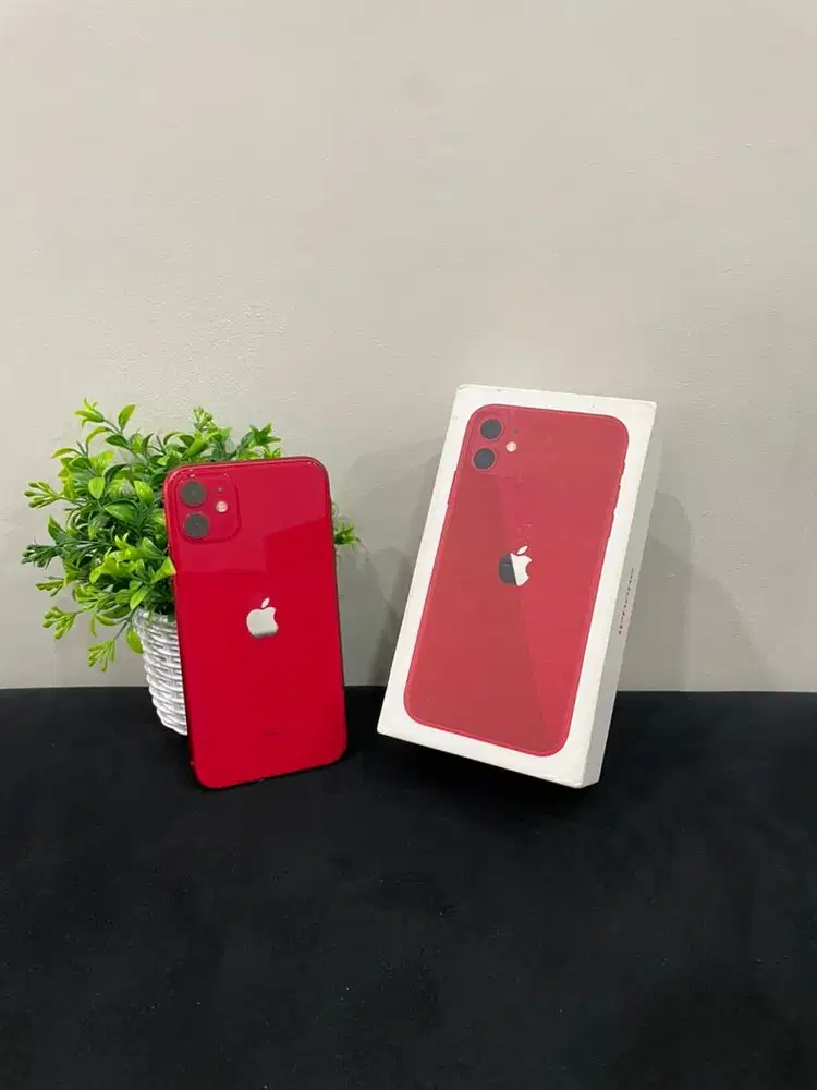 IPhone 11 64GB Red mulus Fullset BH 100% Sinyal Permanent