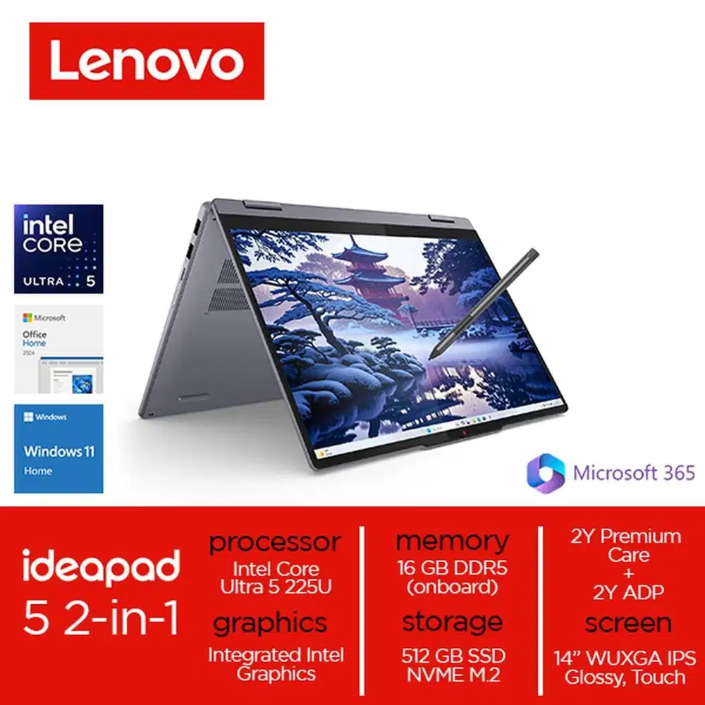 Lenovo IdeaPad 5 2-in-1 14IAL10 Core Ultra 5 225U 16GB 512GB SSD W11