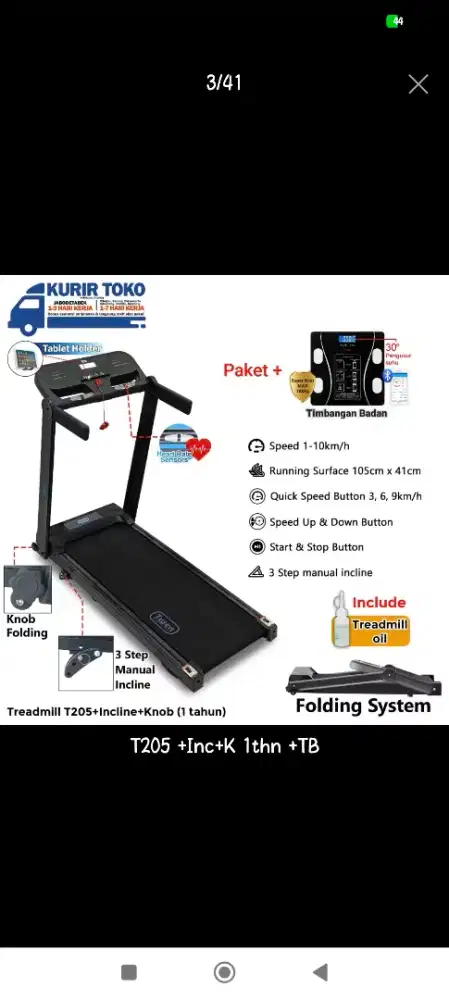 Jual treadmill otomatis