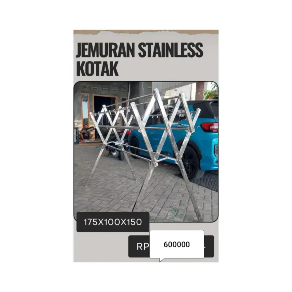 Jemuran Pakaian kotak Stainles
